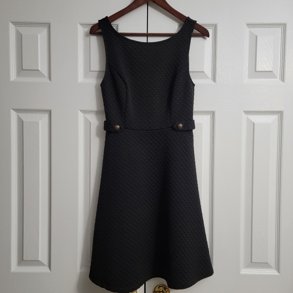Modcloth Sixties Signature A-Line Dress Women's Size Small, Black Sleeveless - Picture 7 of 9
